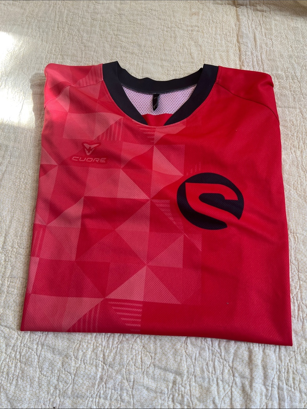 Red Men’s Short-Sleeve Bicycle Jersey
